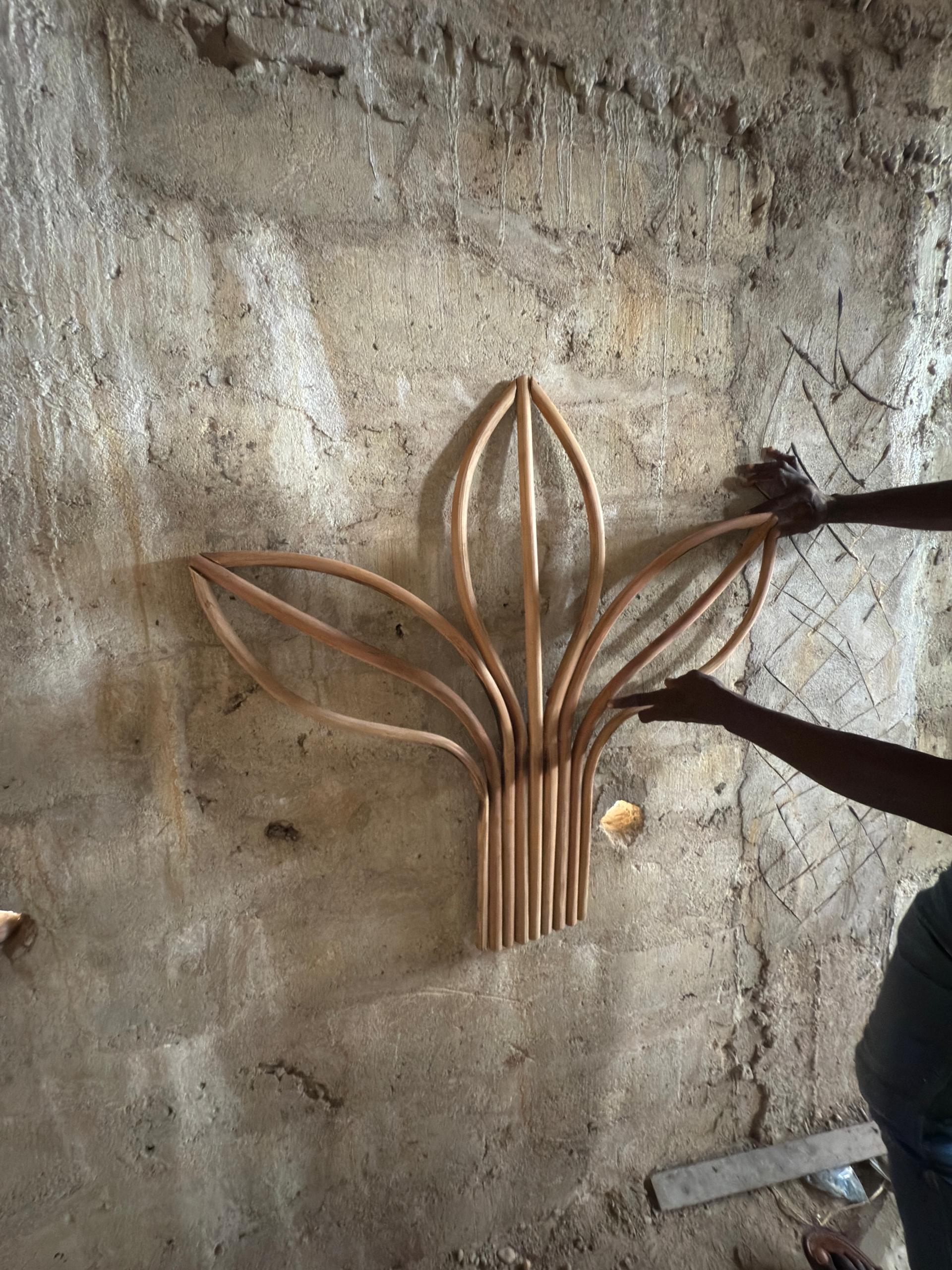 Art mural rotin